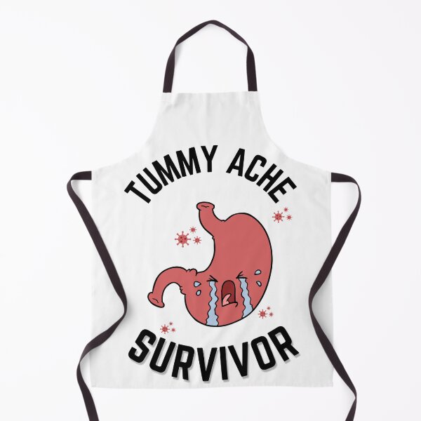 Item preview, Tummy Ache Survivor V4 Black-Stomach Ache Funny Illustrative designed and sold by MAEffects.