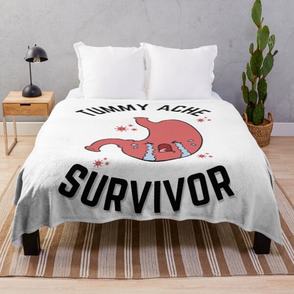 Item preview, Tummy Ache Survivor V4 Black-Stomach Ache Funny Illustrative designed and sold by MAEffects.
