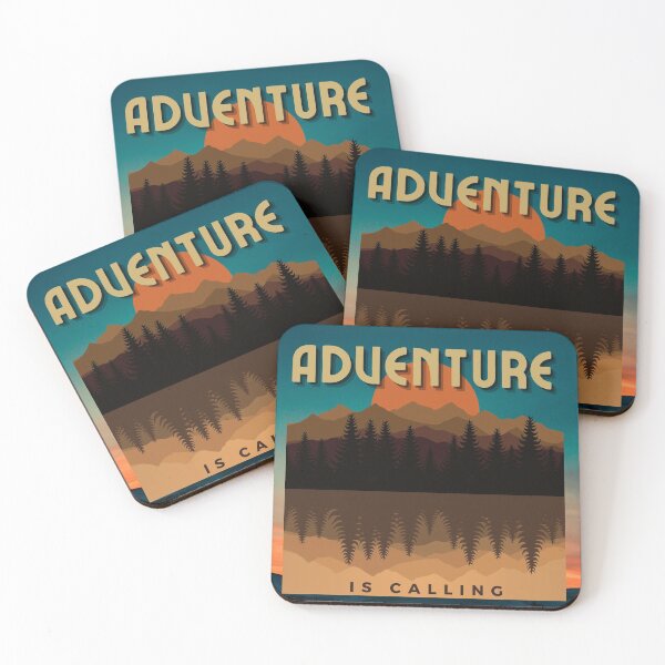 Item preview, Adventure Is Calling - Sandy Orange Mountains - Sunset - #12 designed and sold by WildBerryMount.