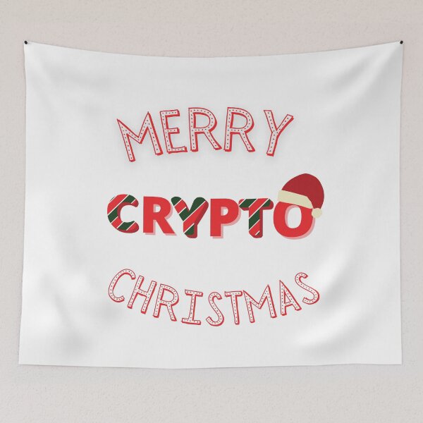 Item preview, Merry Crypto Christmas-White Background  designed and sold by Trendi61.