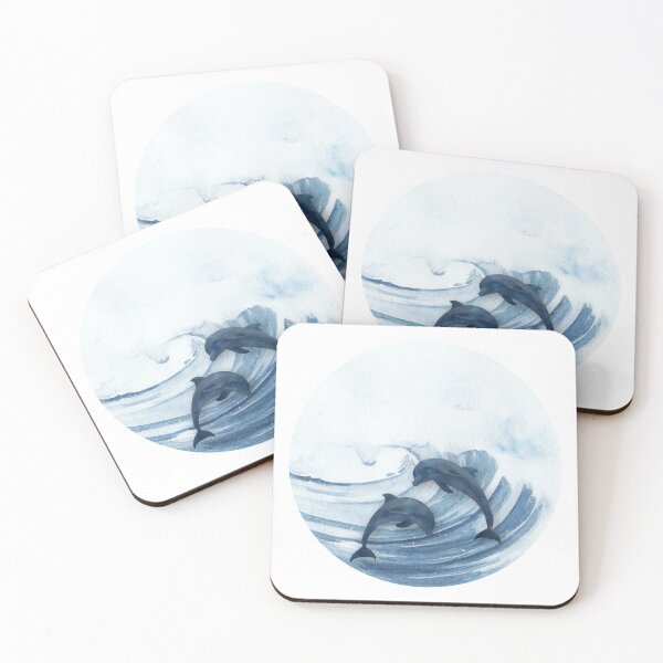 Item preview, Diving dolphins in the surf designed and sold by Lolly's Lane Shoppe.