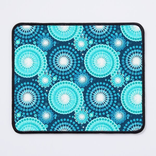 Item preview, Starbursts and Pinwheels, Indigo and Turquoise designed and sold by Marymarice.