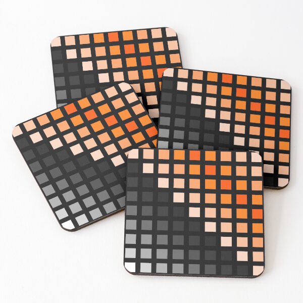 Aperçu de l'œuvre Motif d'œuvres d'art dégradé géométrique noir blanc orange dur créée et vendue par kerimeart.