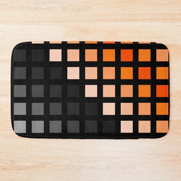 Item preview, Hard Edge Geometric Black White Orange Gradient Artwork Pattern designed and sold by kerimeart.