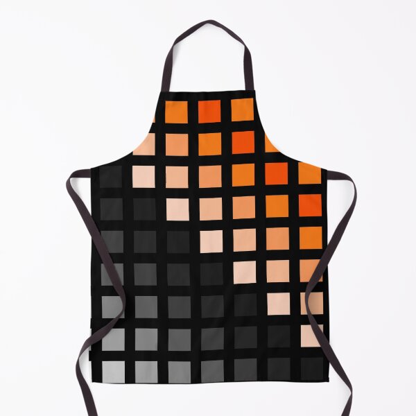 Item preview, Hard Edge Geometric Black White Orange Gradient Artwork Pattern designed and sold by kerimeart.