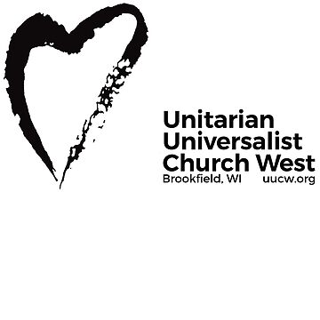 Artwork thumbnail, We Side With Love (black & white on yellow) by UUCW