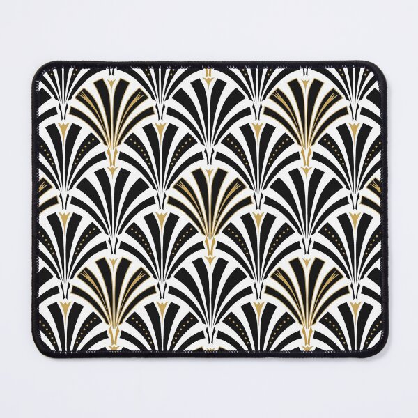 Item preview, Art Deco fan pattern, black and white designed and sold by Marymarice.
