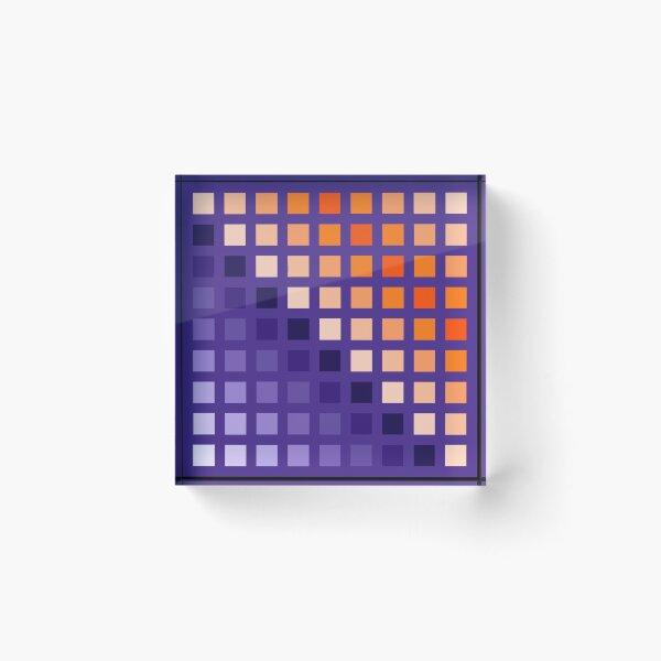 Item preview, Hard Edge Geometric Purple Orange Artwork Pattern designed and sold by kerimeart.