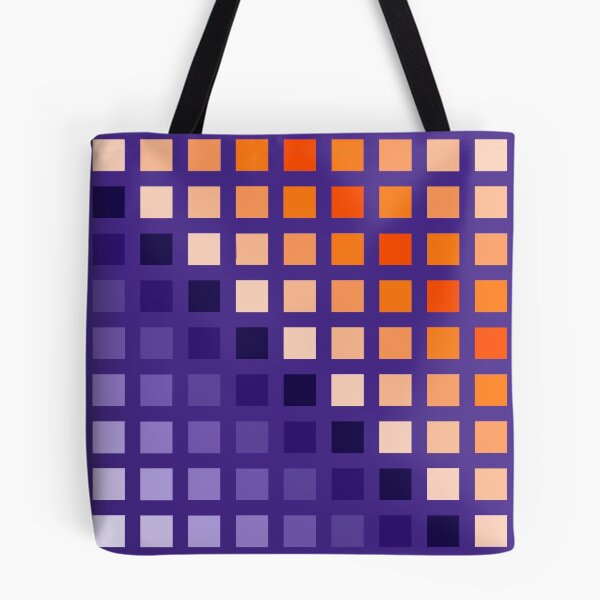 Item preview, Hard Edge Geometric Purple Orange Artwork Pattern designed and sold by kerimeart.