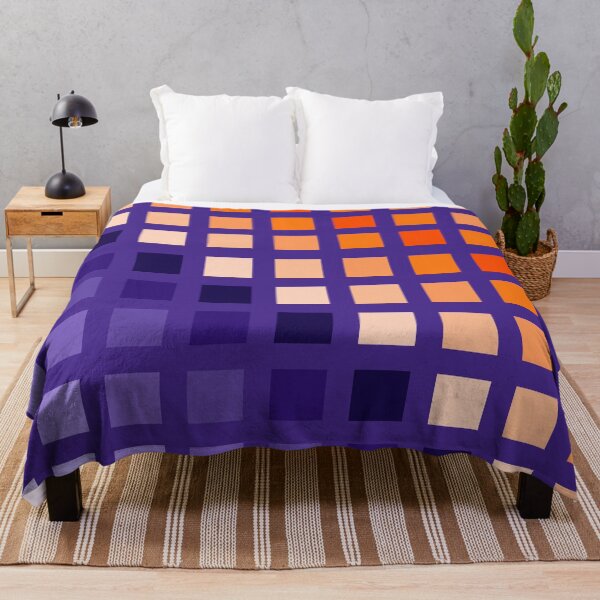 Item preview, Hard Edge Geometric Purple Orange Artwork Pattern designed and sold by kerimeart.