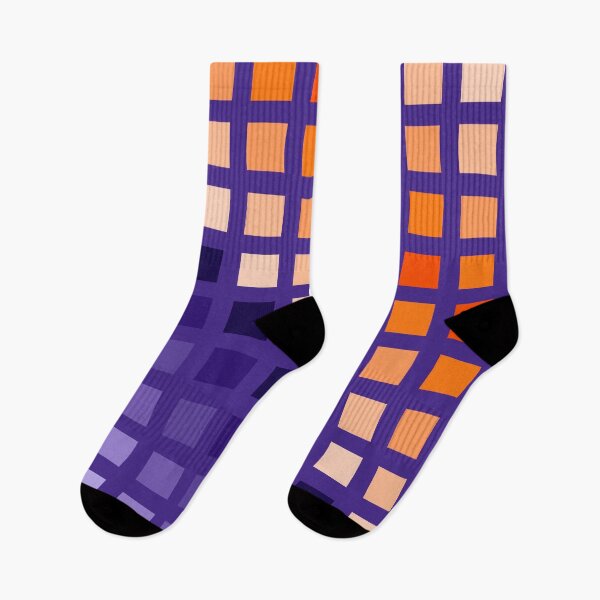 Item preview, Hard Edge Geometric Purple Orange Artwork Pattern designed and sold by kerimeart.