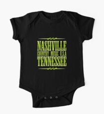 Body de manga corta para bebé Nashville Tennessee Country Music TG