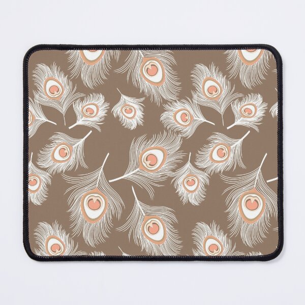Item preview, White Peacock Feathers on Taupe Tan designed and sold by Marymarice.