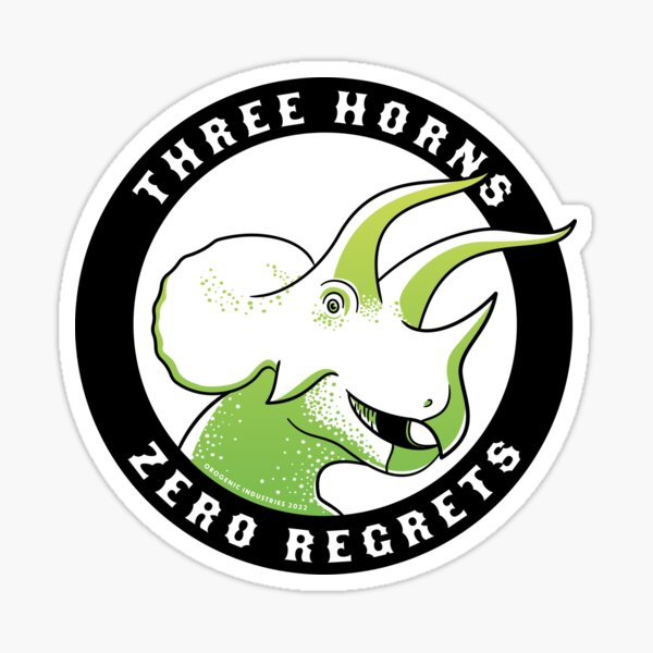 Item preview, Three Horns, Zero Regrets Triceratops (green) designed and sold by David Orr.