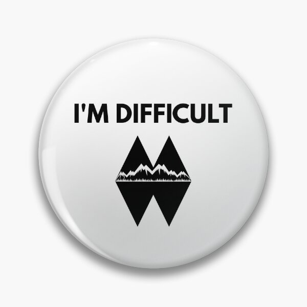 Item preview, I’m Difficult Double Black Diamond Ski Snowboard designed and sold by gewinnerfocus.