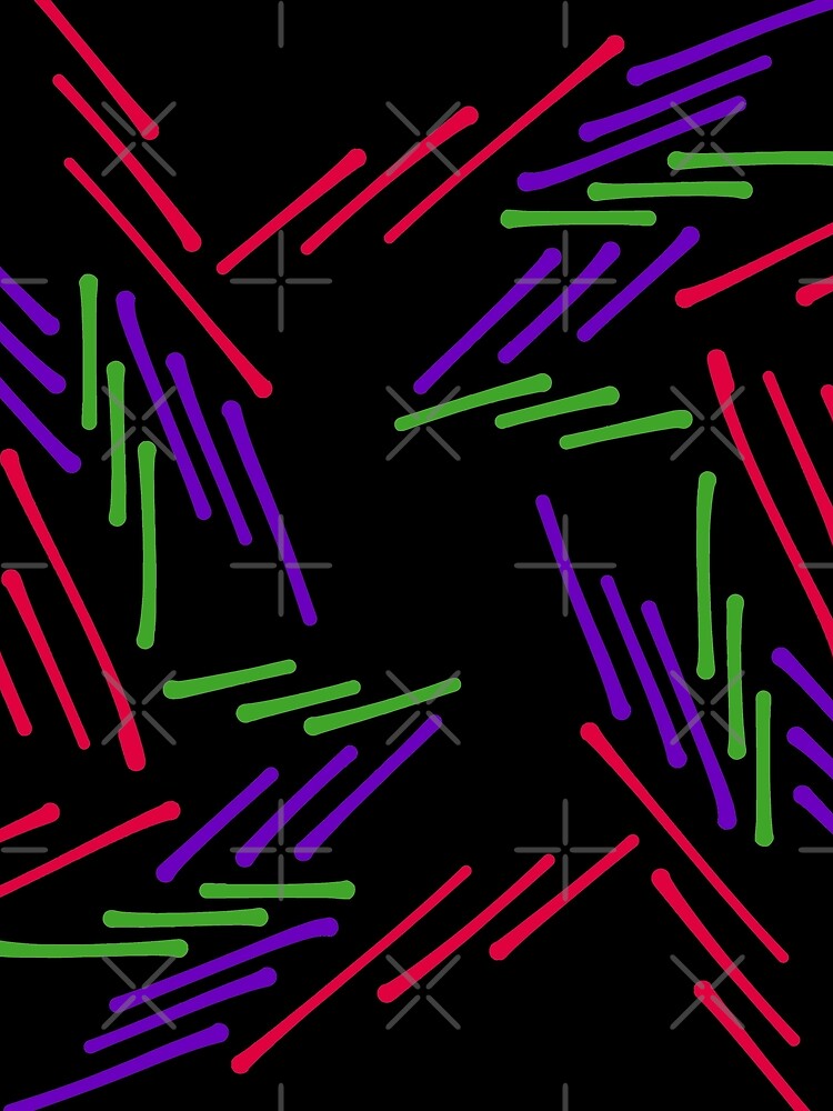 Hand Drawn Abstract Star Burst Linear Funky Pattern v2 by that5280lady