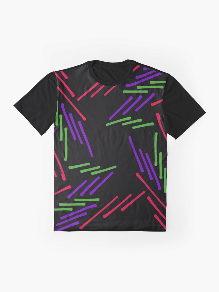 Alternate view of Hand Drawn Abstract Star Burst Linear Funky Pattern v2 Graphic T-Shirt