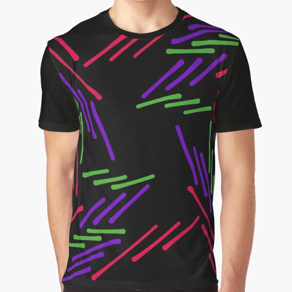 Hand Drawn Abstract Star Burst Linear Funky Pattern v2 Graphic T-Shirt