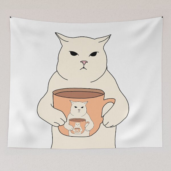 Item preview, Coffee Is A Human Right - Cute cat drinking coffee loop designed and sold by Sevval123.