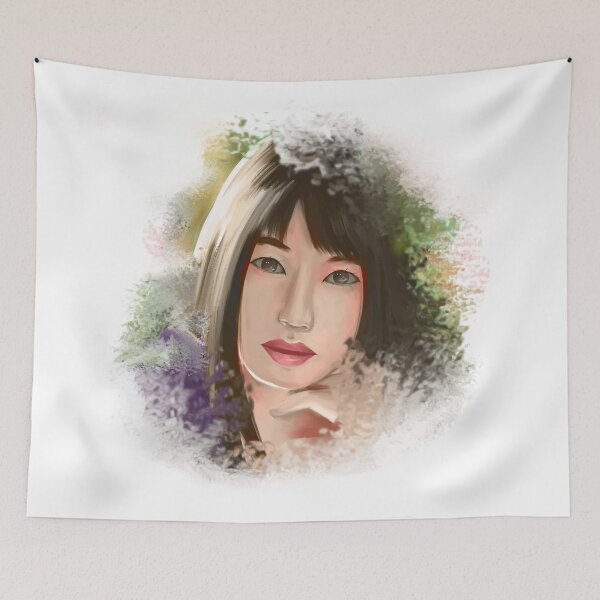 Item preview, Asian girl portrait designed and sold by croscreates.