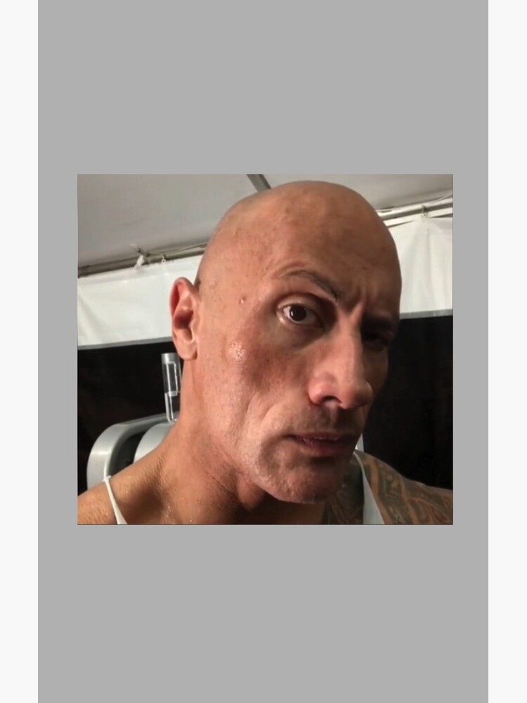 Dwayne The Rock Johnson eyebrow raise meme Photographic Print for Sale by  YKatire