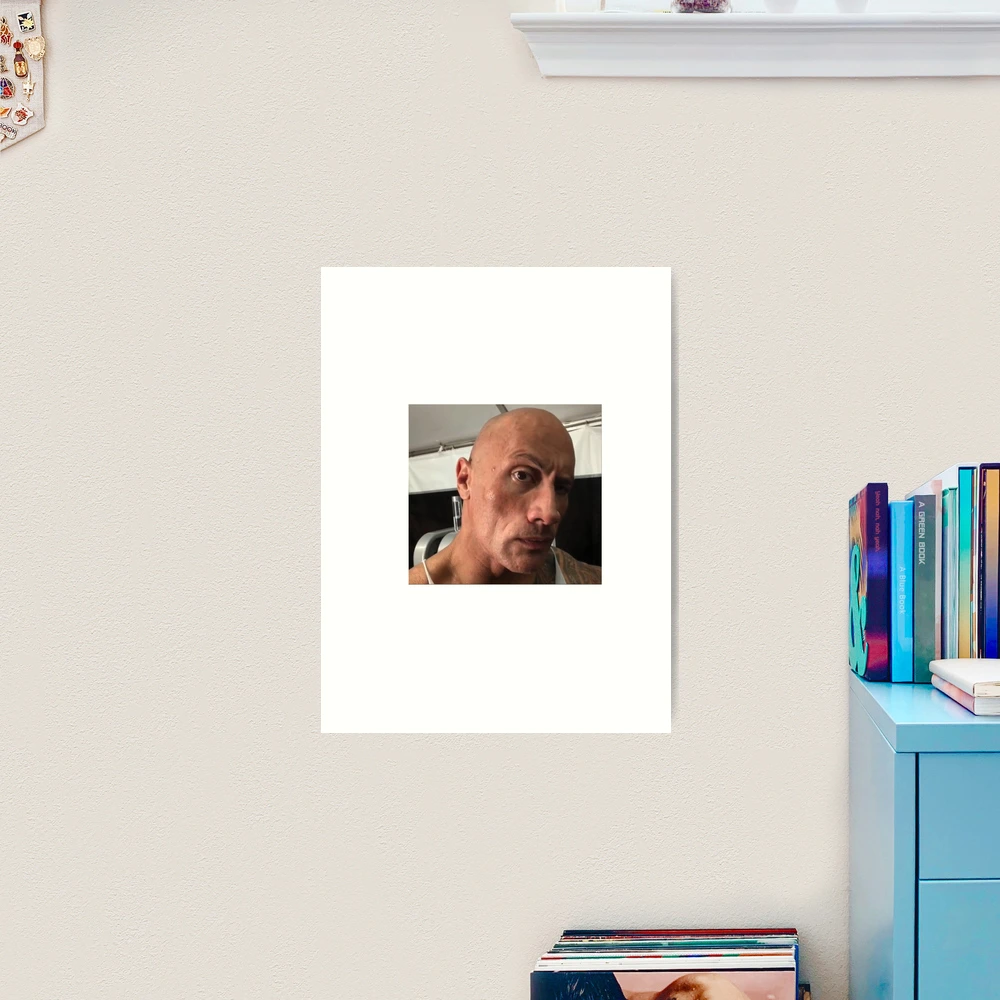 Dwayne The Rock Johnson eyebrow raise meme Photographic Print for Sale by  YKatire