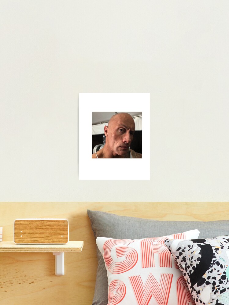 The rock eyebrow meme Canvas Print for Sale by kamilesz