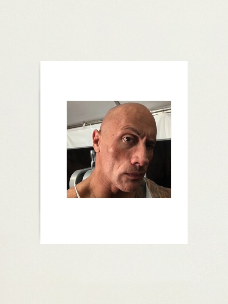 Dwayne The Rock Johnson eyebrow raise meme Photographic Print for Sale by  YKatire
