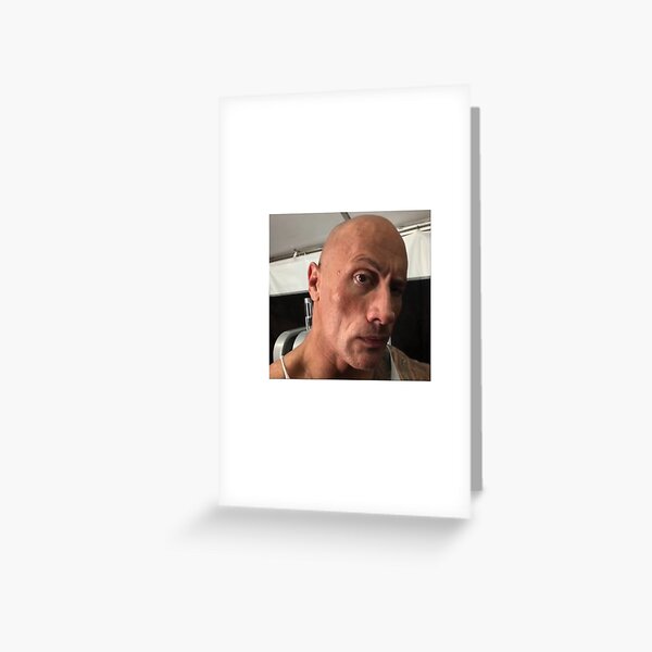 The rock eyebrow meme | Greeting Card