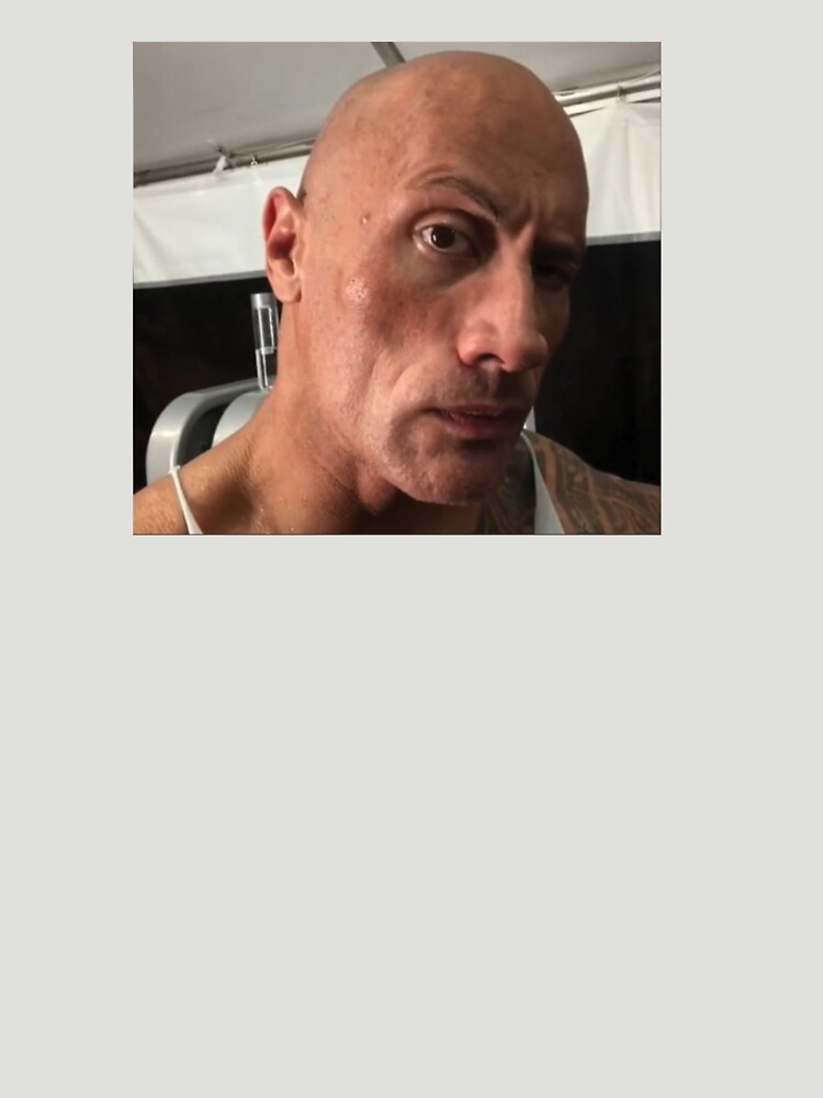 Dwayne The Rock Johnson eyebrow raise meme  Poster for Sale by