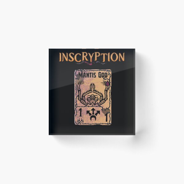 Inscryption Psychological Horror Mantis God Card Game Halloween Scary Spooky Dark Escape-room Puzzles Acrylic Block