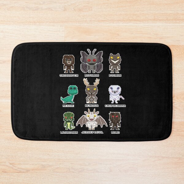 Item preview, 8-Bit Cryptid Monsters - Cute Sasquatch, Mothman, Dogman, Nessie, Wendigo, Chupacabra, Lizardman, Jersey Devil, Momo designed and sold by NatIntrovertSoc.