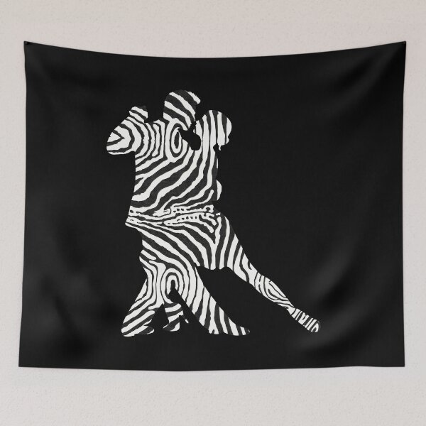 Item preview, TANGO DANCERS - ZEBRA TEXTURE - COUPLE SILHOUETTE designed and sold by KoolDsignsDANCE.