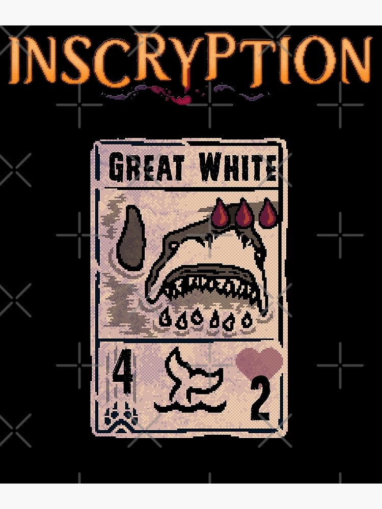 "Inscryption Psychological Horror Great White Card Game Halloween Scary