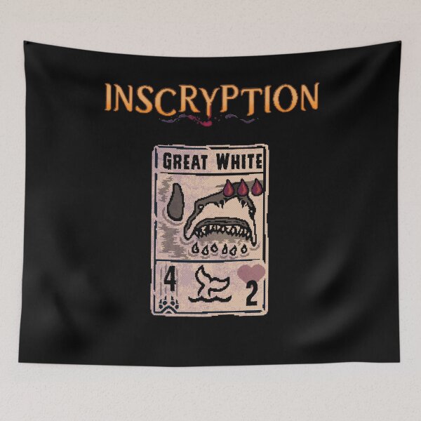 Item preview, Inscryption Psychological Horror Great White Card Game Halloween Scary Spooky Dark Escape-room Puzzles designed and sold by Xeuno.