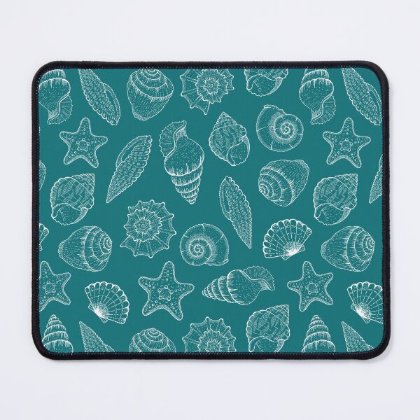 Item preview, Teal Blue Seashell Pattern designed and sold by thelustrous.