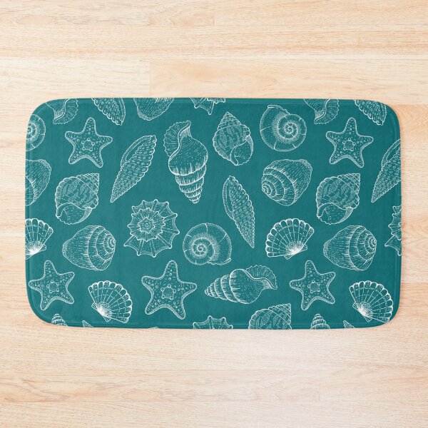 Item preview, Teal Blue Seashell Pattern designed and sold by thelustrous.