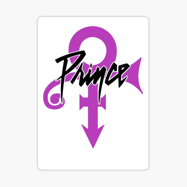 Prince Icon Music Tribute Decal in PURPLE for Car laptop 4" 