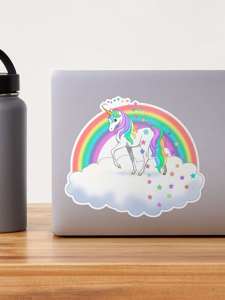 Cloud & Half Rainbow Sticker – Doodlecorn