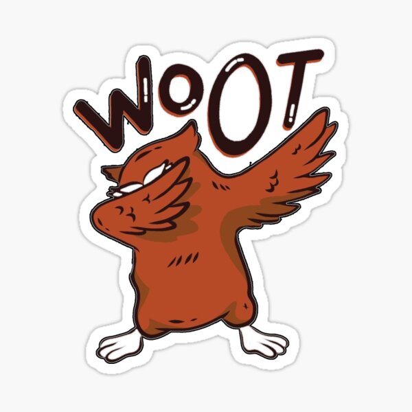 “woot! woot! woot! " Sticker for Sale by J-FANART | Redbubble