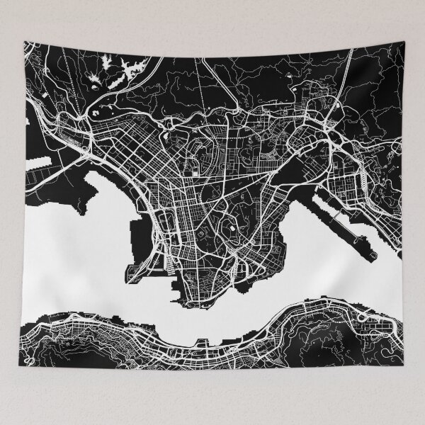 Item preview, Hong Kong City Map - Black designed and sold by helloadventure.