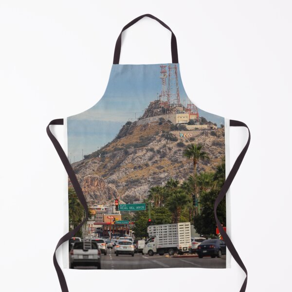 Item preview, General view of Cerro de la Campana and the traffic of cars on the street or Boulevard Colosio on the corner with Boulevard Real del Arco during the month of December 2021 in Hermosillo, Mexico designed and sold by photo1979.