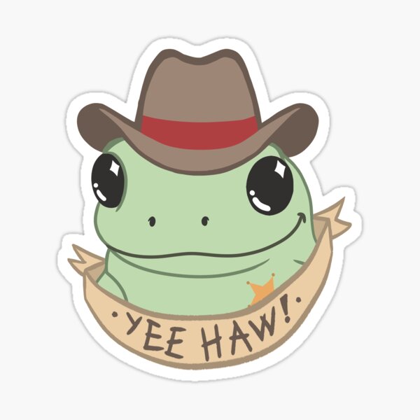 Yee Haw Cowboy Frog! ~ Sticker