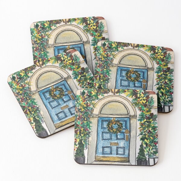 Item preview, Christmas Blue Door designed and sold by wmeeresart.