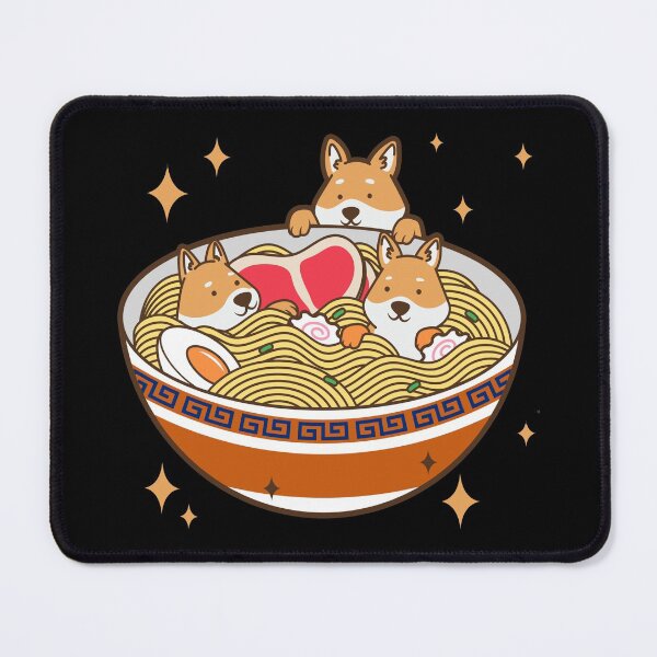 Item preview, Kawaii Dogs Eating Ramen Noodles Japanese Food Anime designed and sold by Paula Helit.