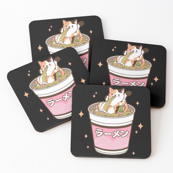 Item preview, Copy of Kawaii Cat Eating Ramen Noodles Japanese Food Anime designed and sold by Paula Helit.