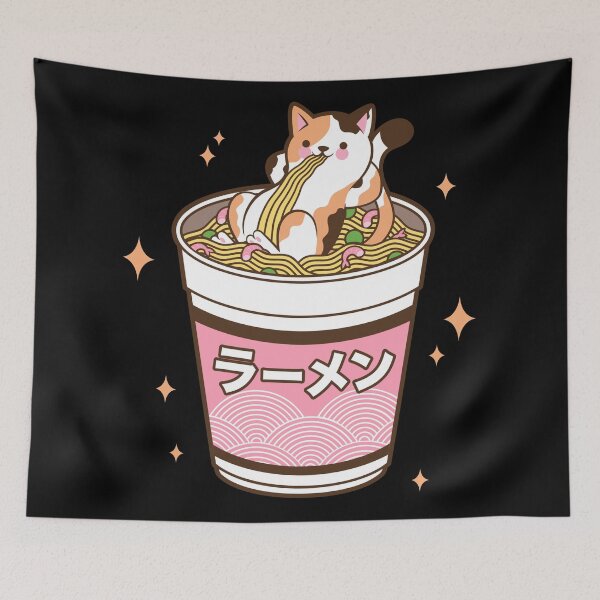 Item preview, Copy of Kawaii Cat Eating Ramen Noodles Japanese Food Anime designed and sold by Paula Helit.