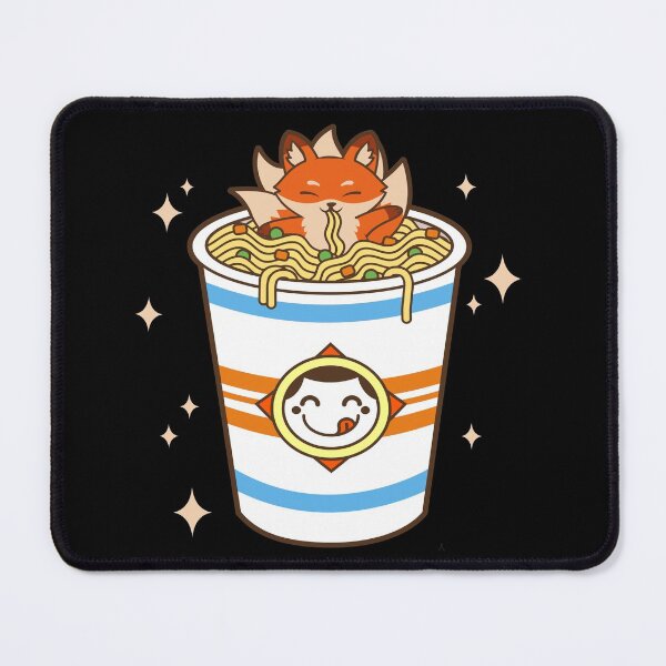 Item preview, Kawaii Fox Eating Ramen Noodles Japanese Food Anime designed and sold by Paula Helit.