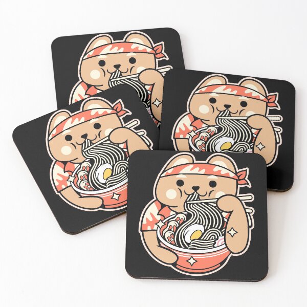 Item preview, Kawaii Cat Eating Ramen Noodles Japanese Food Anime designed and sold by Paula Helit.