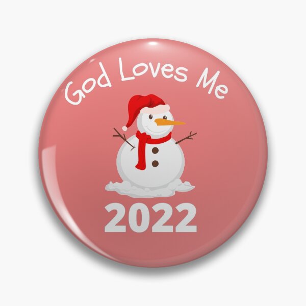 Item preview, God Loves Me Happy new year 2022 with Cute Snow man Affirmation designed and sold by MindsetDesign.